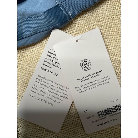 Athleta Womens Nolita Slim Tapered Crop Pant Size 10 Blue PullOn Commute Travel - Picture 4 of 11